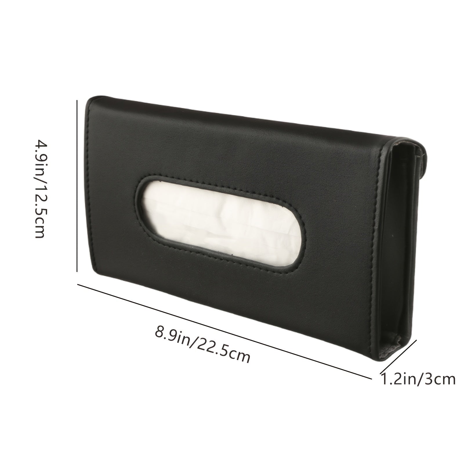 Elegant & Convenient Car Tissue and Mask Holder: Universal Sun Visor Attachment, Hygiene On-The-Go, Enhances Interior Decor