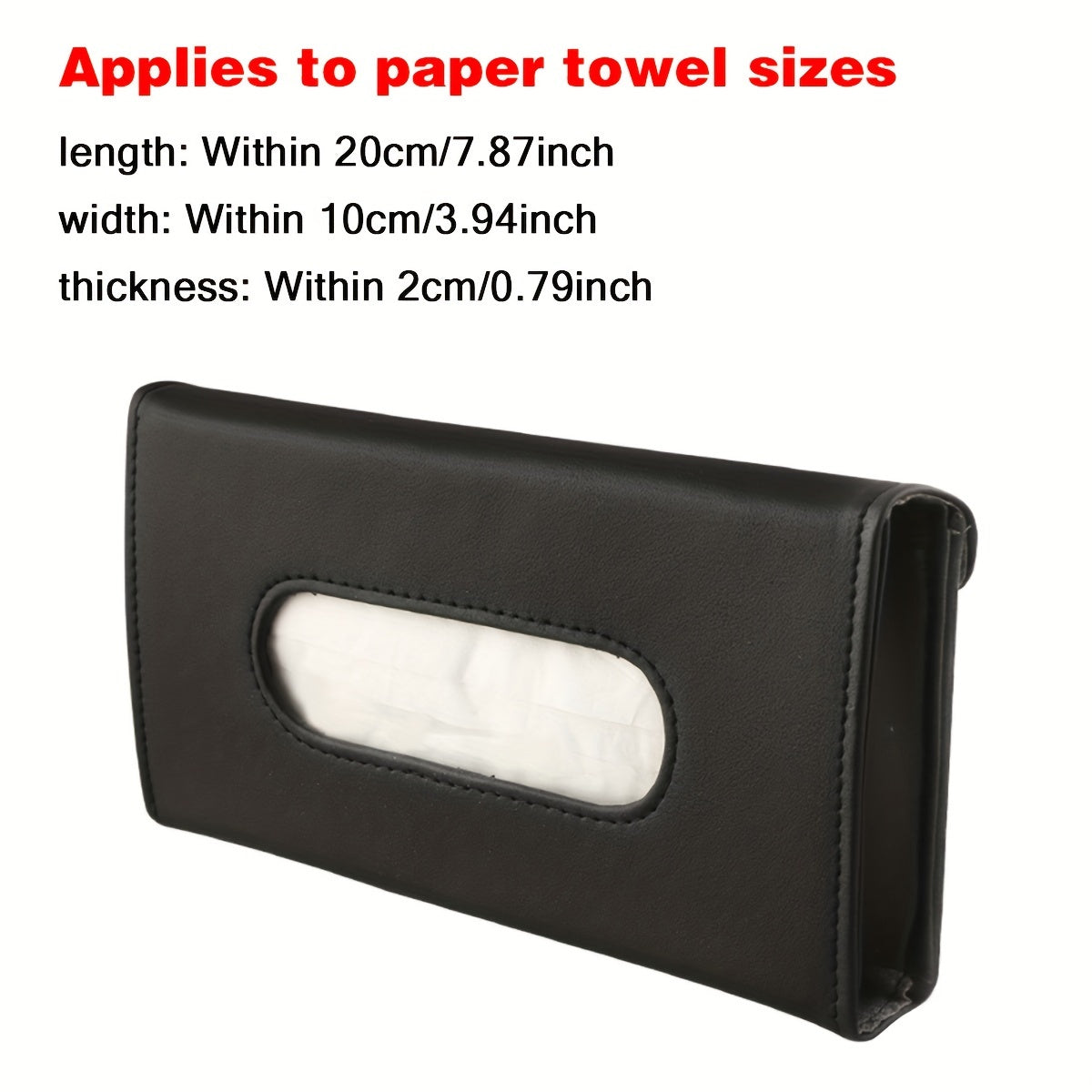 Elegant & Convenient Car Tissue and Mask Holder: Universal Sun Visor Attachment, Hygiene On-The-Go, Enhances Interior Decor