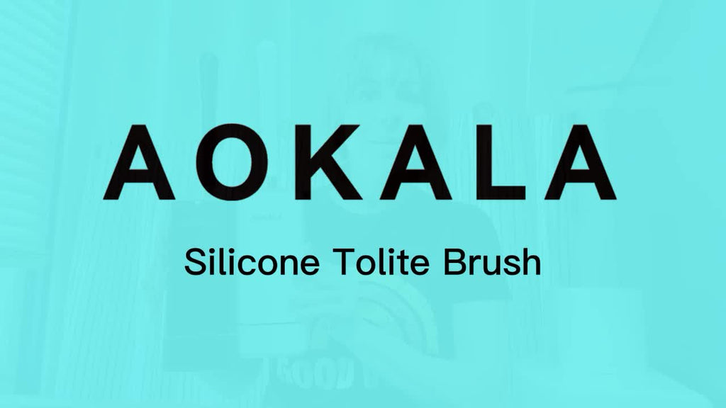 Aokala Toilet Brush and Holder Silicone Toilet Bowl Brush Set Long Handle Modern Bathroom Cleaning Durable Deep Cleaning