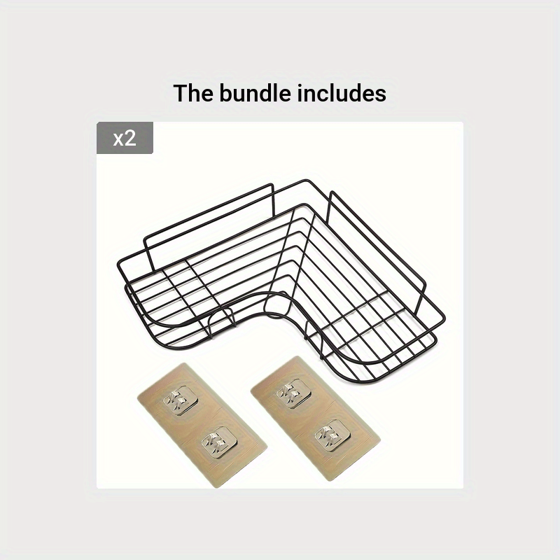 1pc Bathroom Corner Shelf, No-Drill Corner Shelf, Shelves