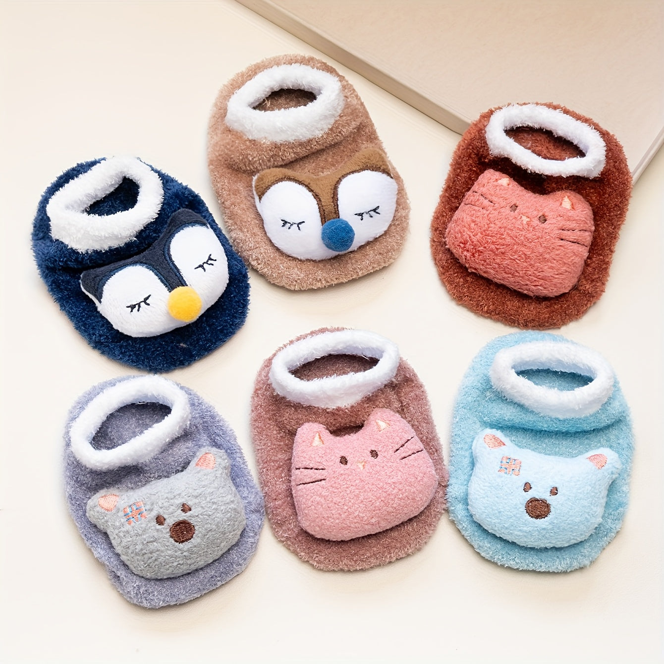 Cartoon Rabbit Baby Floor Socks Kids Plush Slippers Toddler Warm Shoes Children Soft Non-slip Prewalkers Indoor Home Slippers