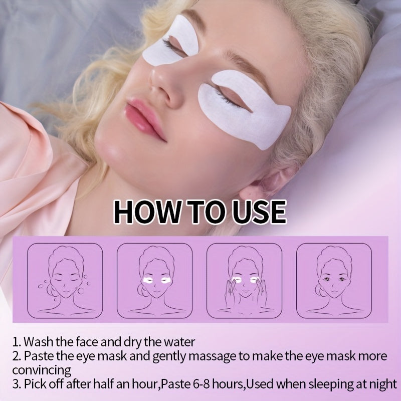 ILISYA Letter C Design Gel Moisturizing Eye Patches for Dry Skin Hydrating Eye Mask 5 Pairs