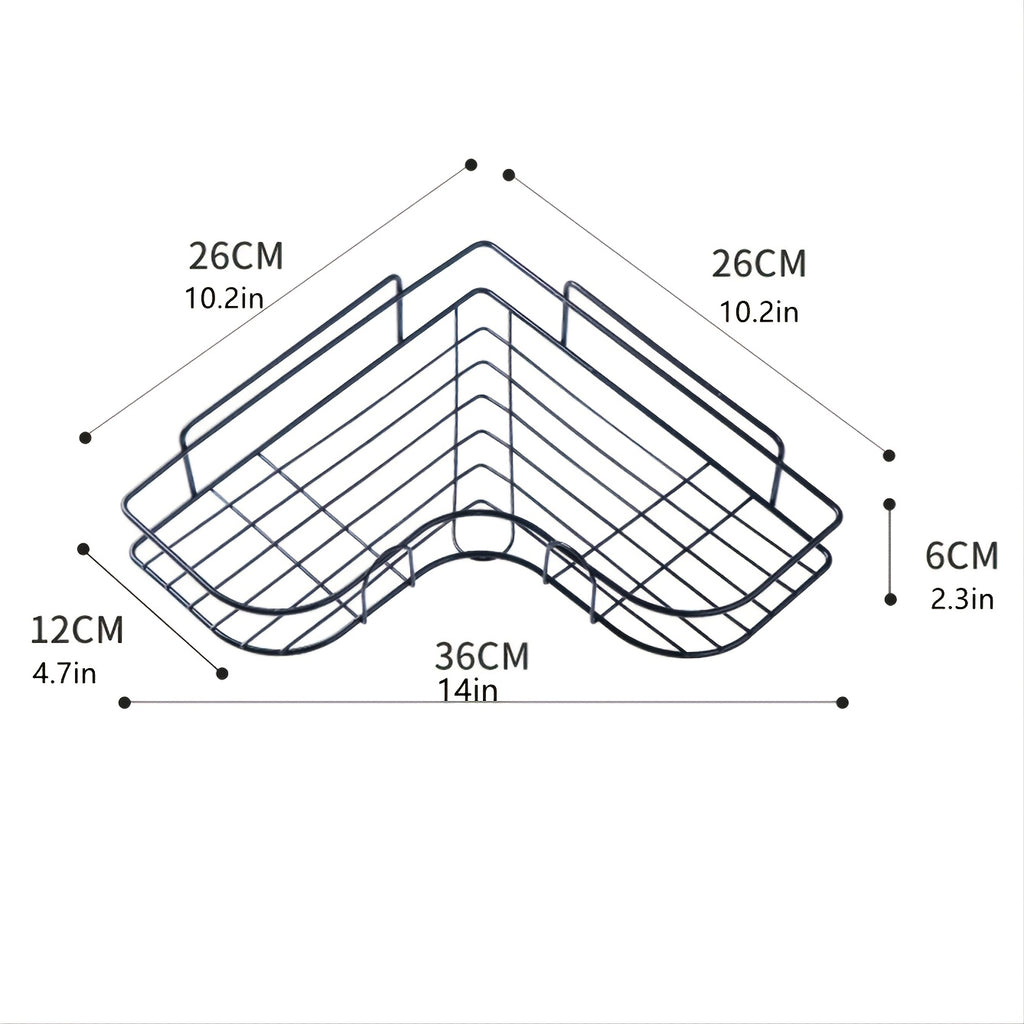 1pc Bathroom Corner Shelf, No-Drill Corner Shelf, Shelves
