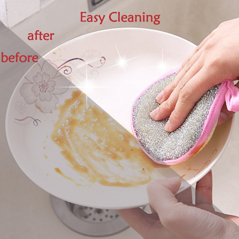 10/20/50PCS Double Side Dishwashing Sponge Dish Washing Brush Pan Pot Dish Wash Sponges Household Cleaning Reusable Kitchen Tool