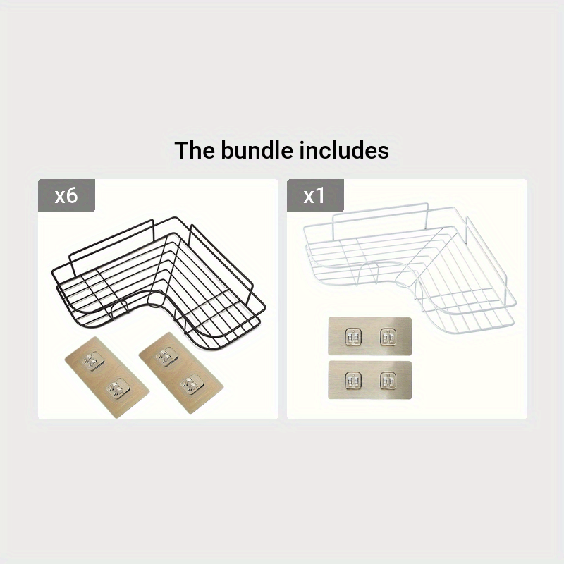 1pc Bathroom Corner Shelf, No-Drill Corner Shelf, Shelves