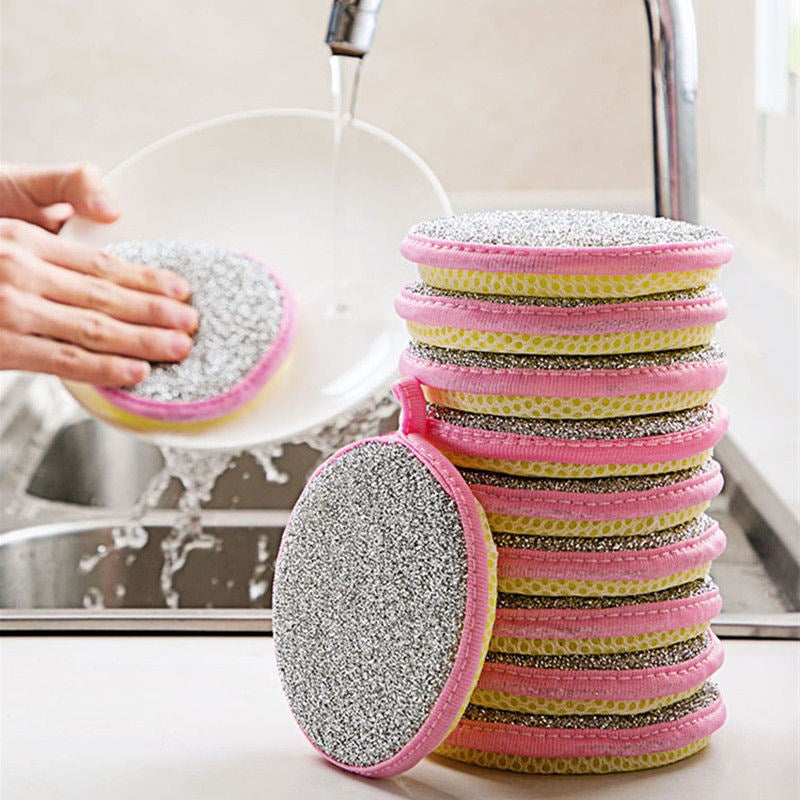 10/20/50PCS Double Side Dishwashing Sponge Dish Washing Brush Pan Pot Dish Wash Sponges Household Cleaning Reusable Kitchen Tool