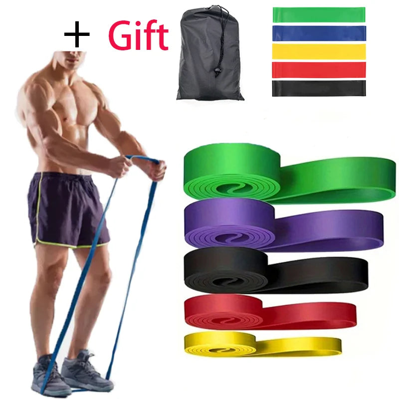 Resistance Bands Exercise Set - Elastic Pull-Up Assist Bands for Home Gym