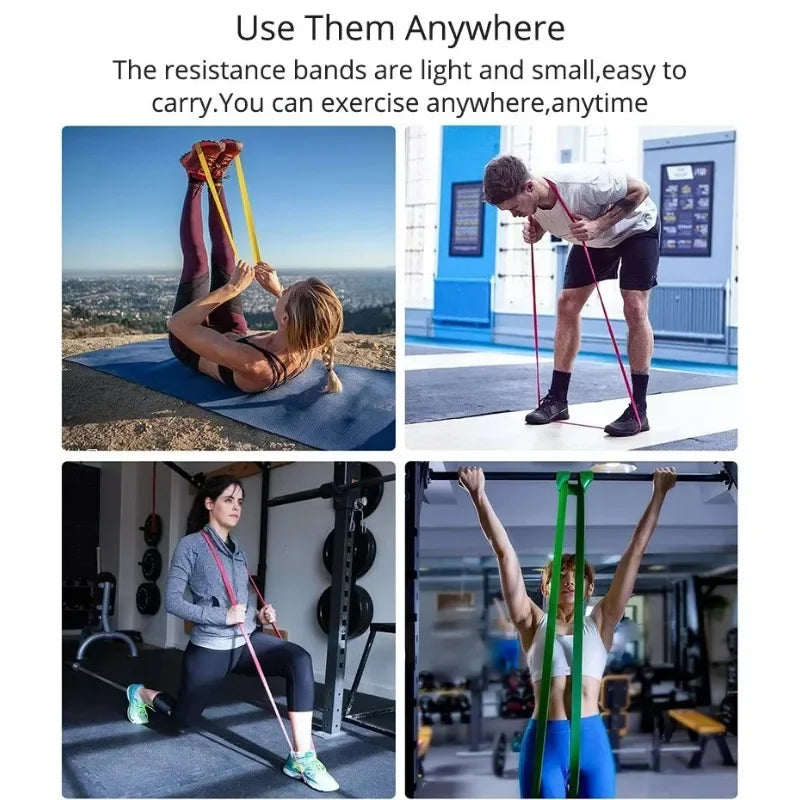 Resistance Bands Exercise Set - Elastic Pull-Up Assist Bands for Home Gym