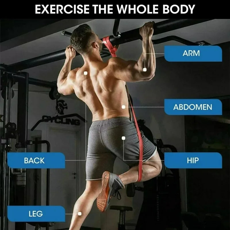 Resistance Bands Exercise Set - Elastic Pull-Up Assist Bands for Home Gym