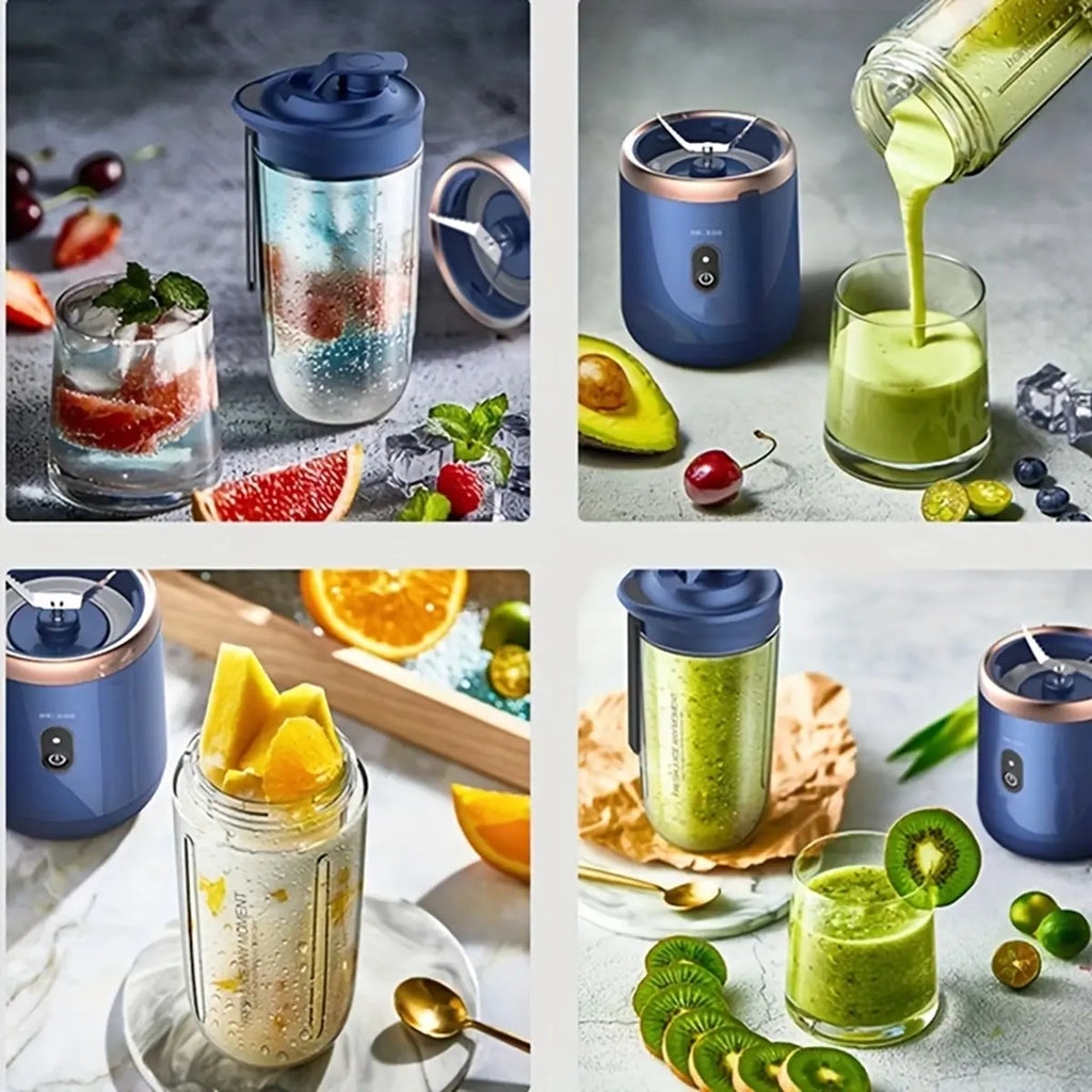 Portable Blender Bottle Electric 6 Blades - USB Rechargeable Smoothie Maker