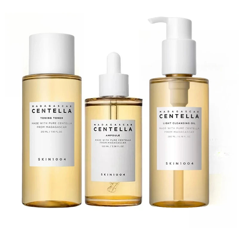 SKIN1004 Korean Centella Skincare Set - Toner, Cleansing Oil & Serum