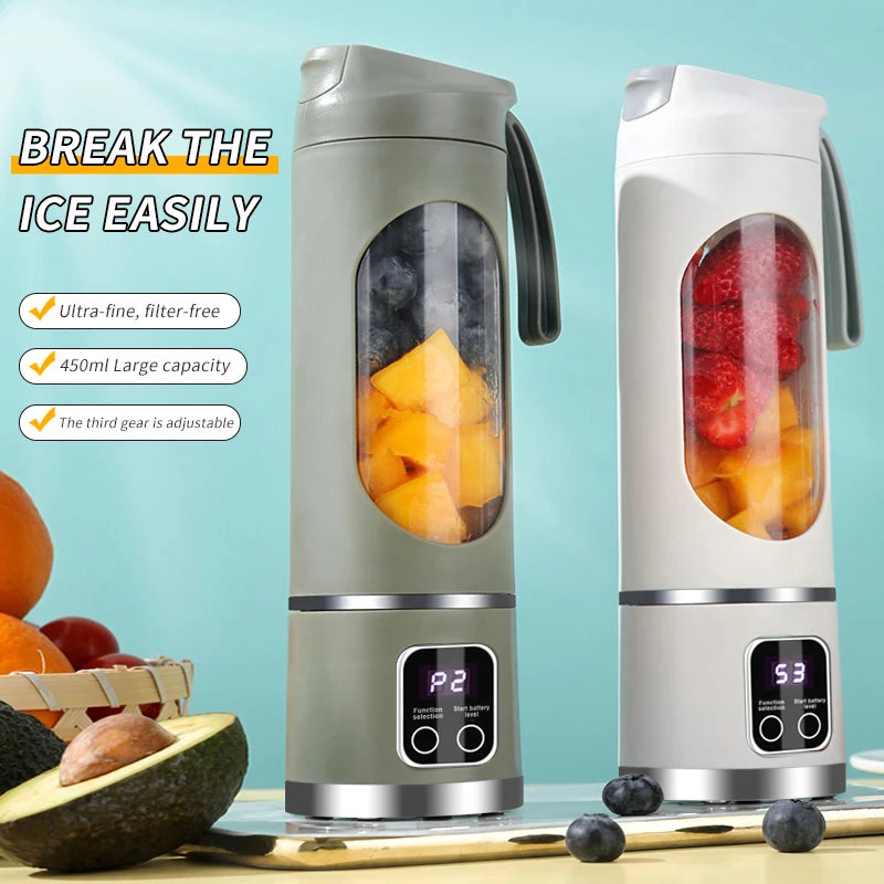 Small Portable Blender & Juicer - USB Rechargeable Wireless Personal Blender