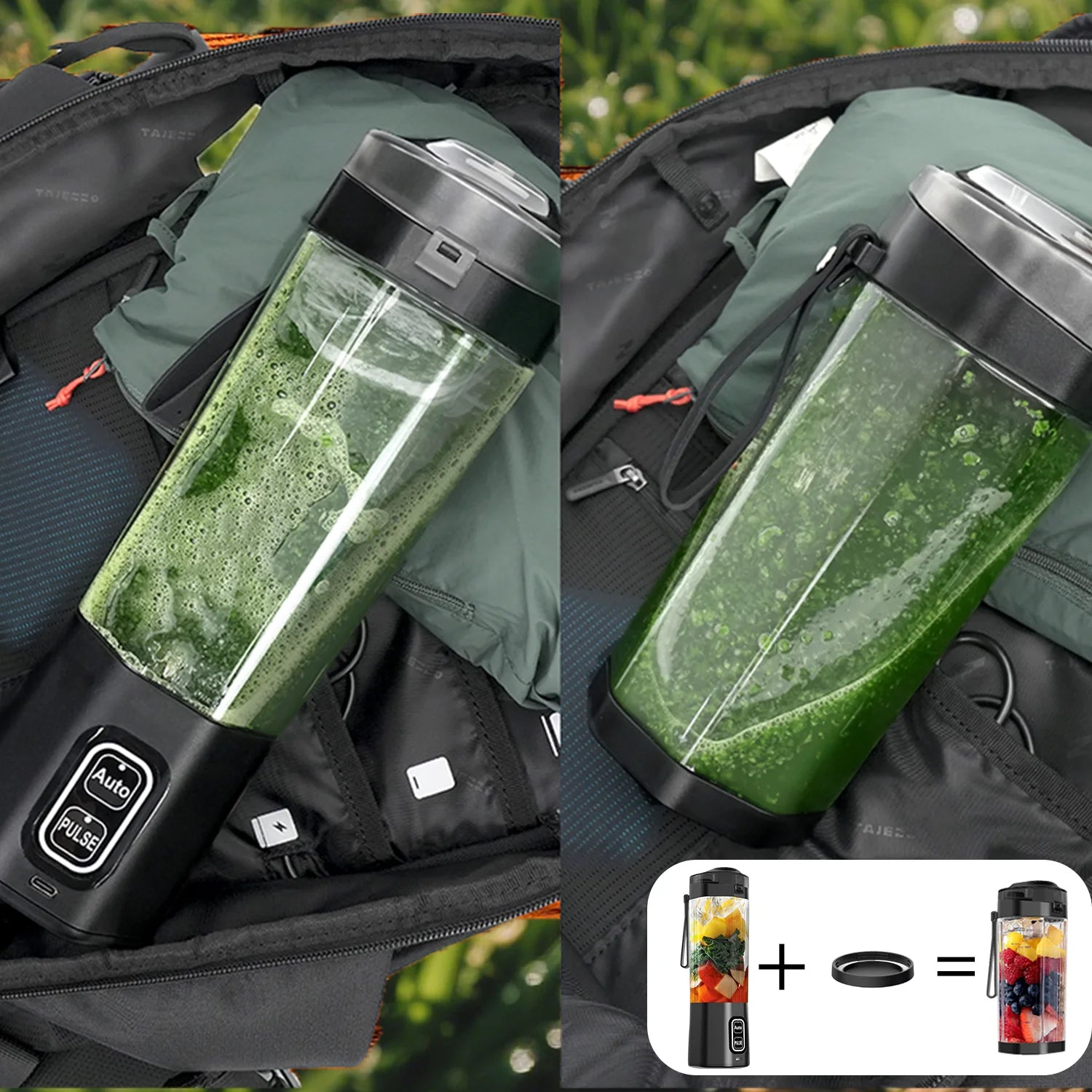 Portable Electric Juice Maker 700ml - USB Rechargeable Blender with 6 Blades