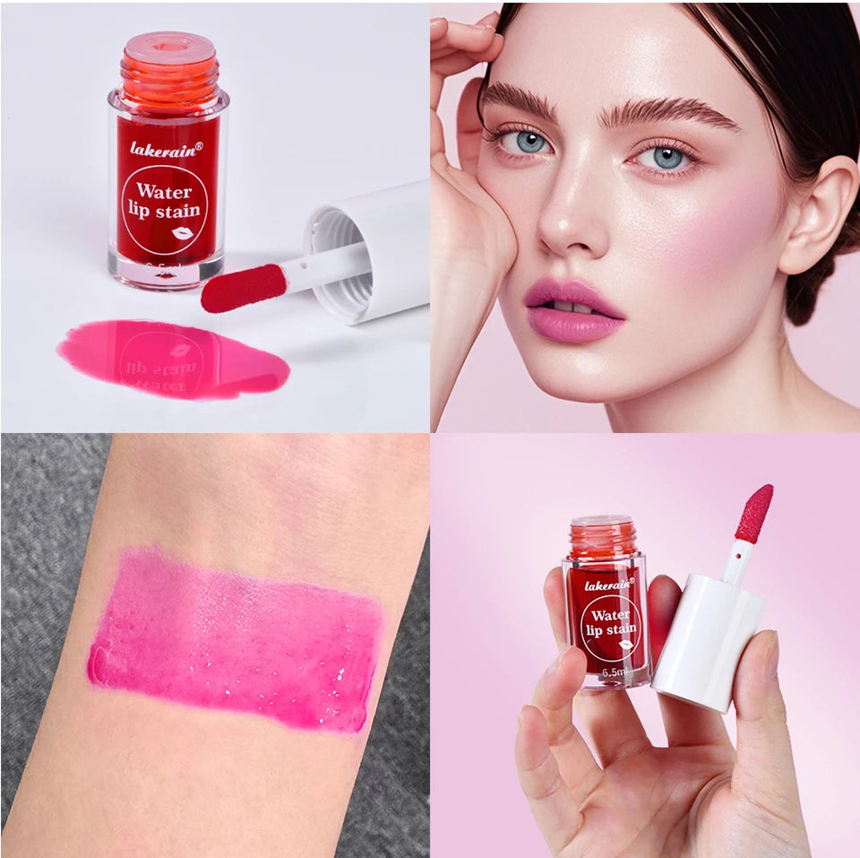 Fruity Water Lip Tint Gloss - 4 Colors Long Lasting Moisturizing Lip Stain