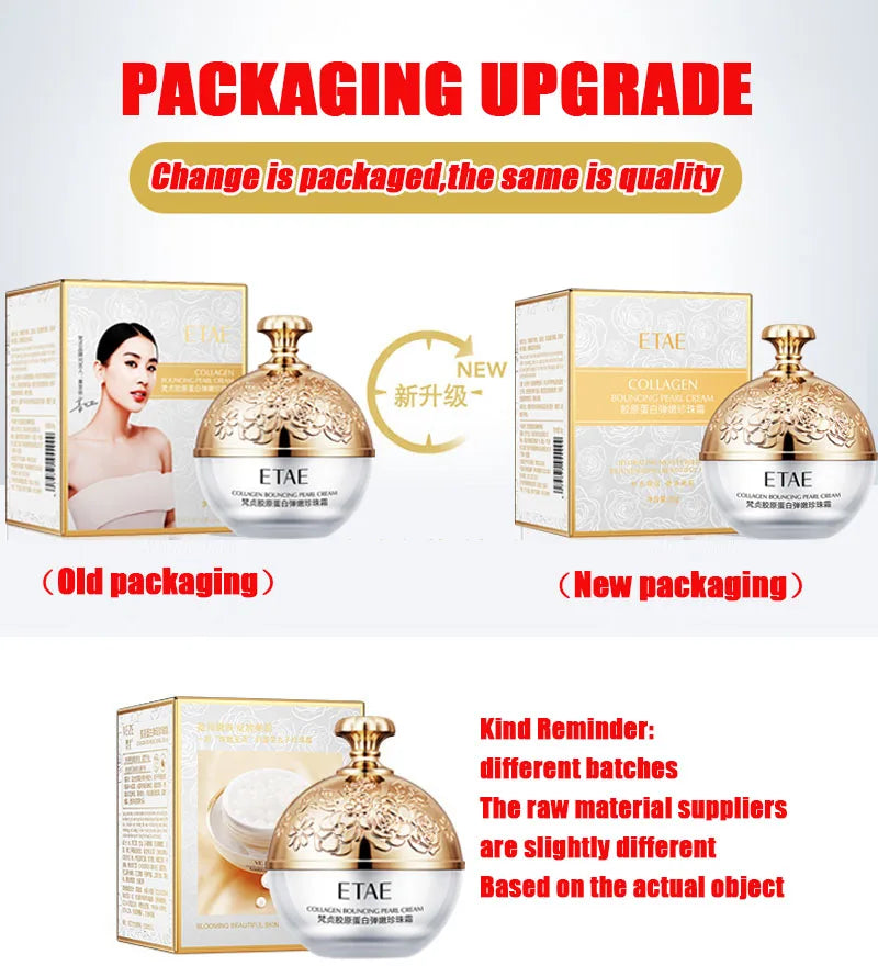 Anti-Wrinkle Face Cream with Collagen & Pearl - Firming Lift & Brightening