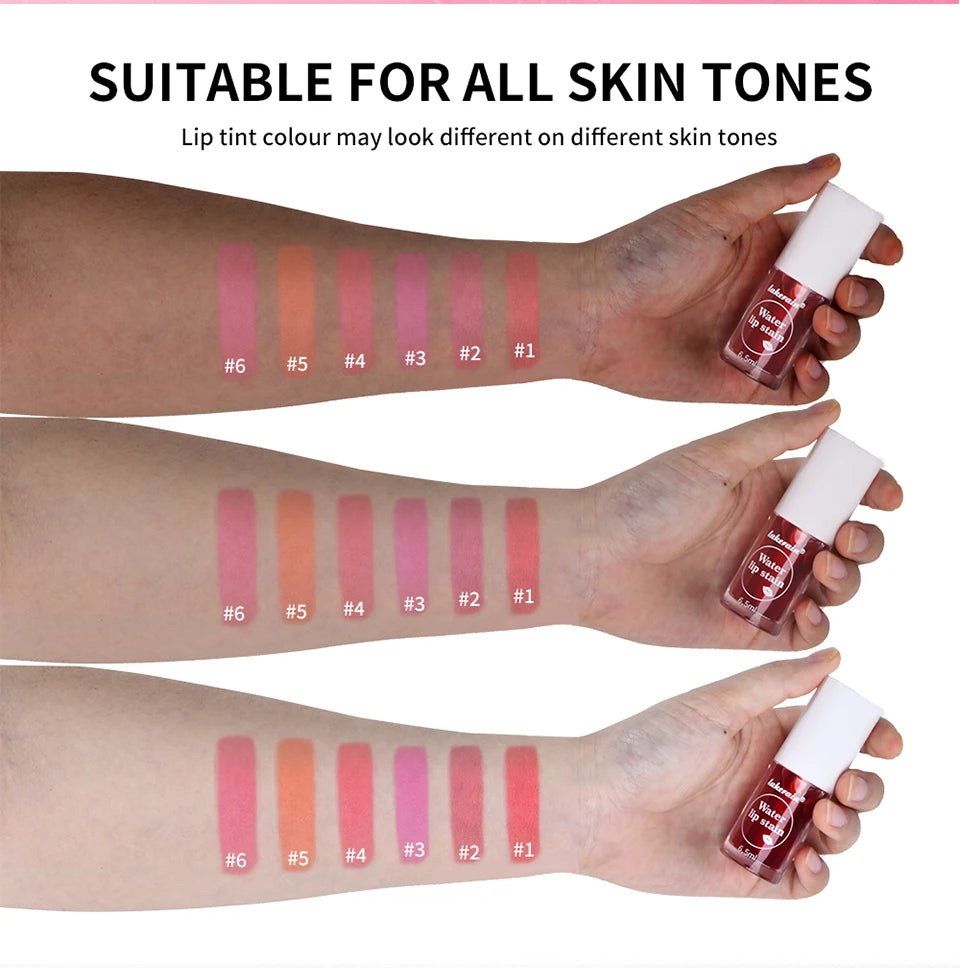 Fruity Water Lip Tint Gloss - 4 Colors Long Lasting Moisturizing Lip Stain