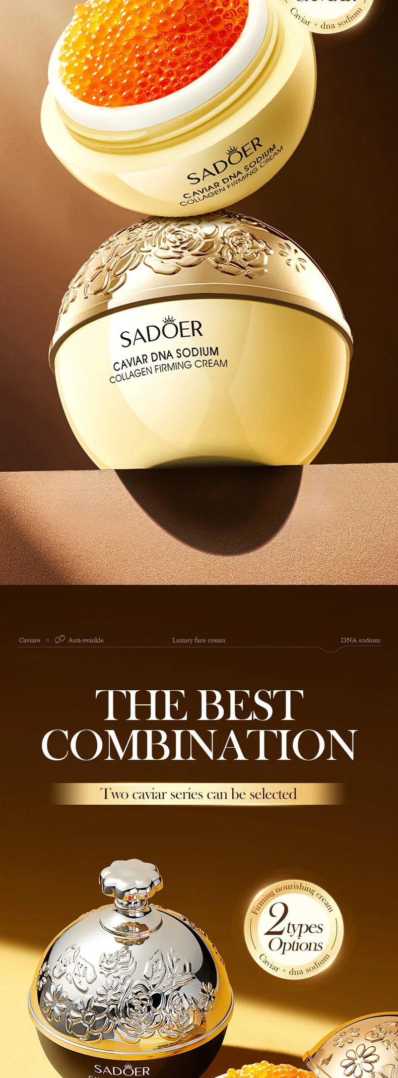 Anti-Wrinkle Face Cream with Collagen & Pearl - Firming Lift & Brightening