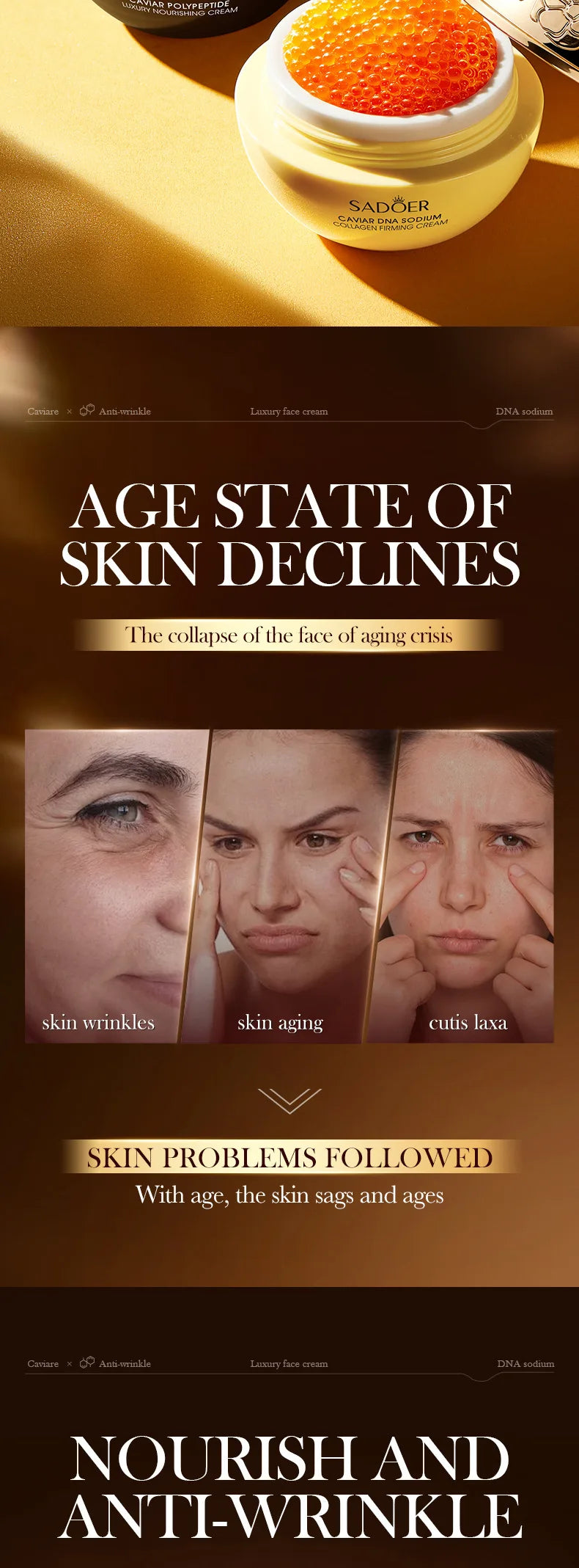 Anti-Wrinkle Face Cream with Collagen & Pearl - Firming Lift & Brightening