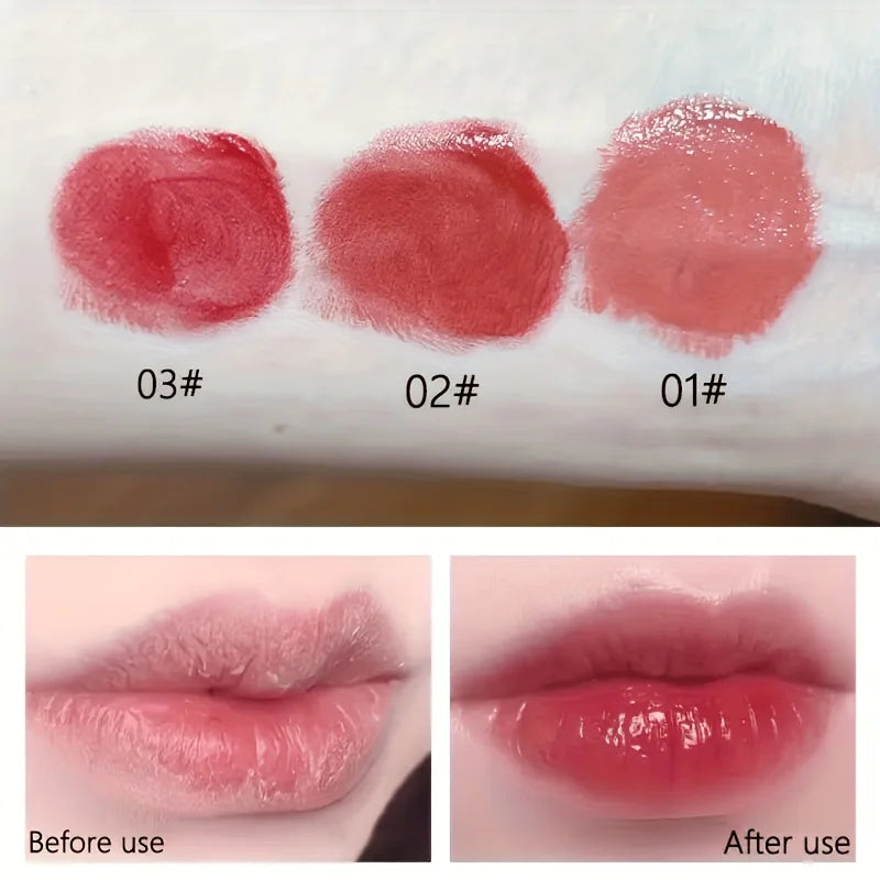 Cute Colored Lip 3pcs Balm Moisturizing Lip Tint Long Lasting Waterproof Lipstick Women Girls Lips Cosmetics Valentine's Day Gif