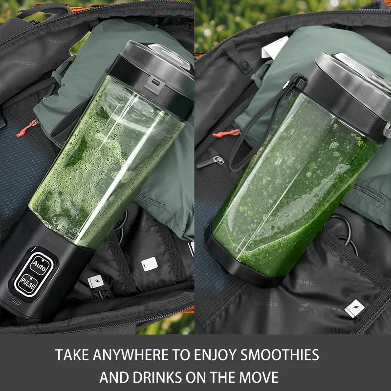 Portable Electric Juice Maker 700ml - USB Rechargeable Blender with 6 Blades