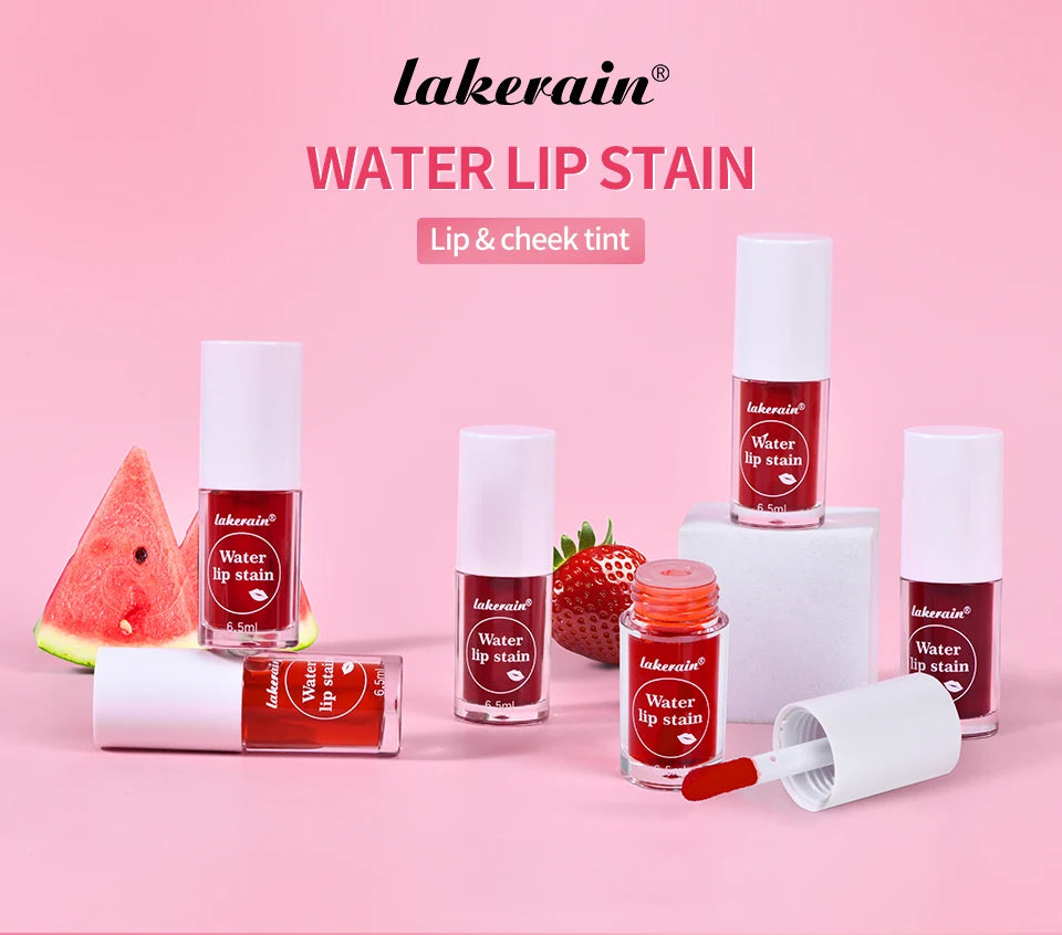 Fruity Water Lip Tint Gloss - 4 Colors Long Lasting Moisturizing Lip Stain