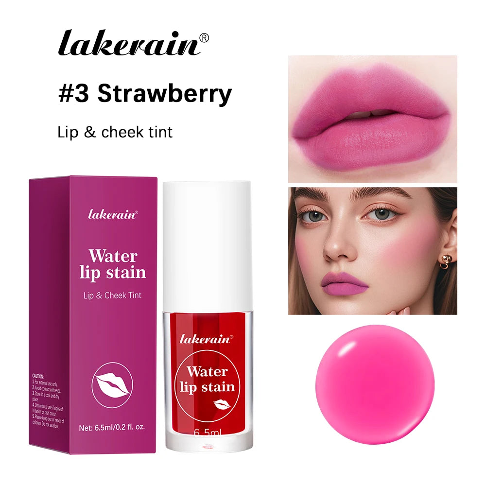 Fruity Water Lip Tint Gloss - 4 Colors Long Lasting Moisturizing Lip Stain