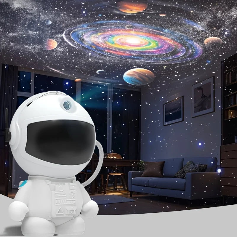Astronaut Starry Sky Projector with 12 Films Night Light Star Projector LED Astronaut Lamp Galaxy Projector for Bedroom Playroom