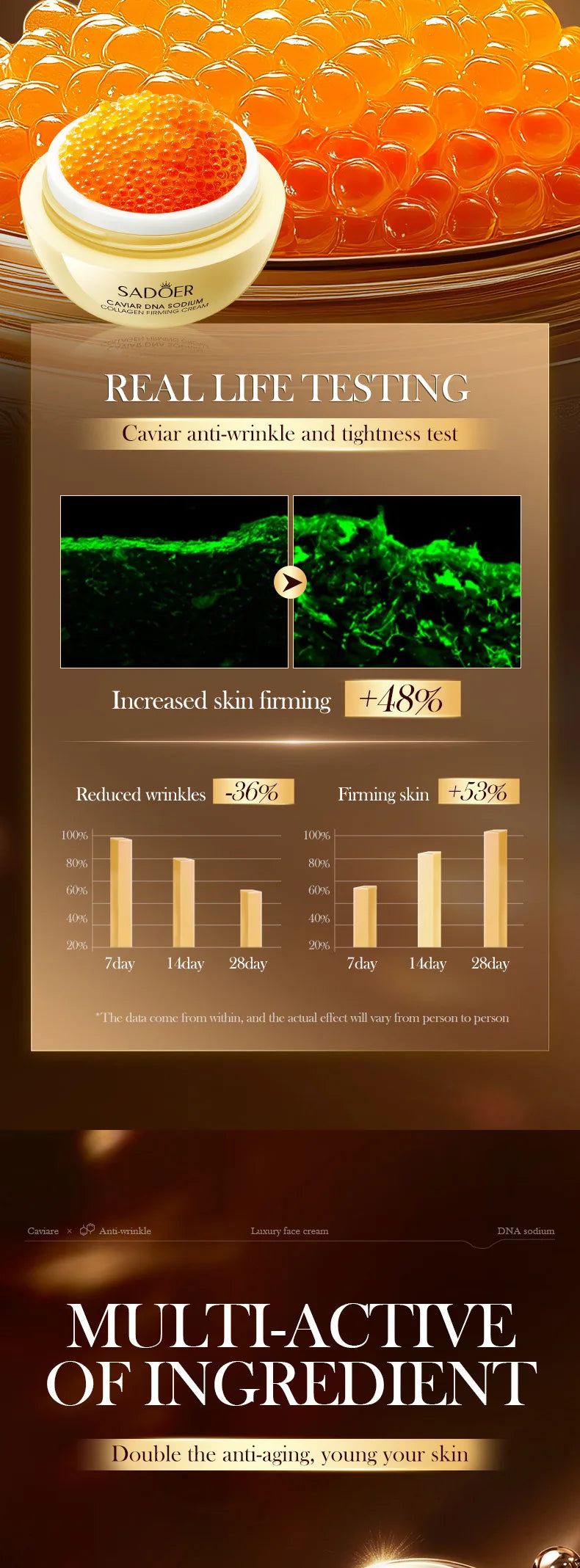 Anti-Wrinkle Face Cream with Collagen & Pearl - Firming Lift & Brightening