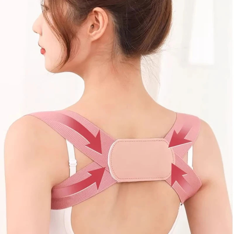 Adjustable Back Support Brace - Shoulder & Spine Alignment Band