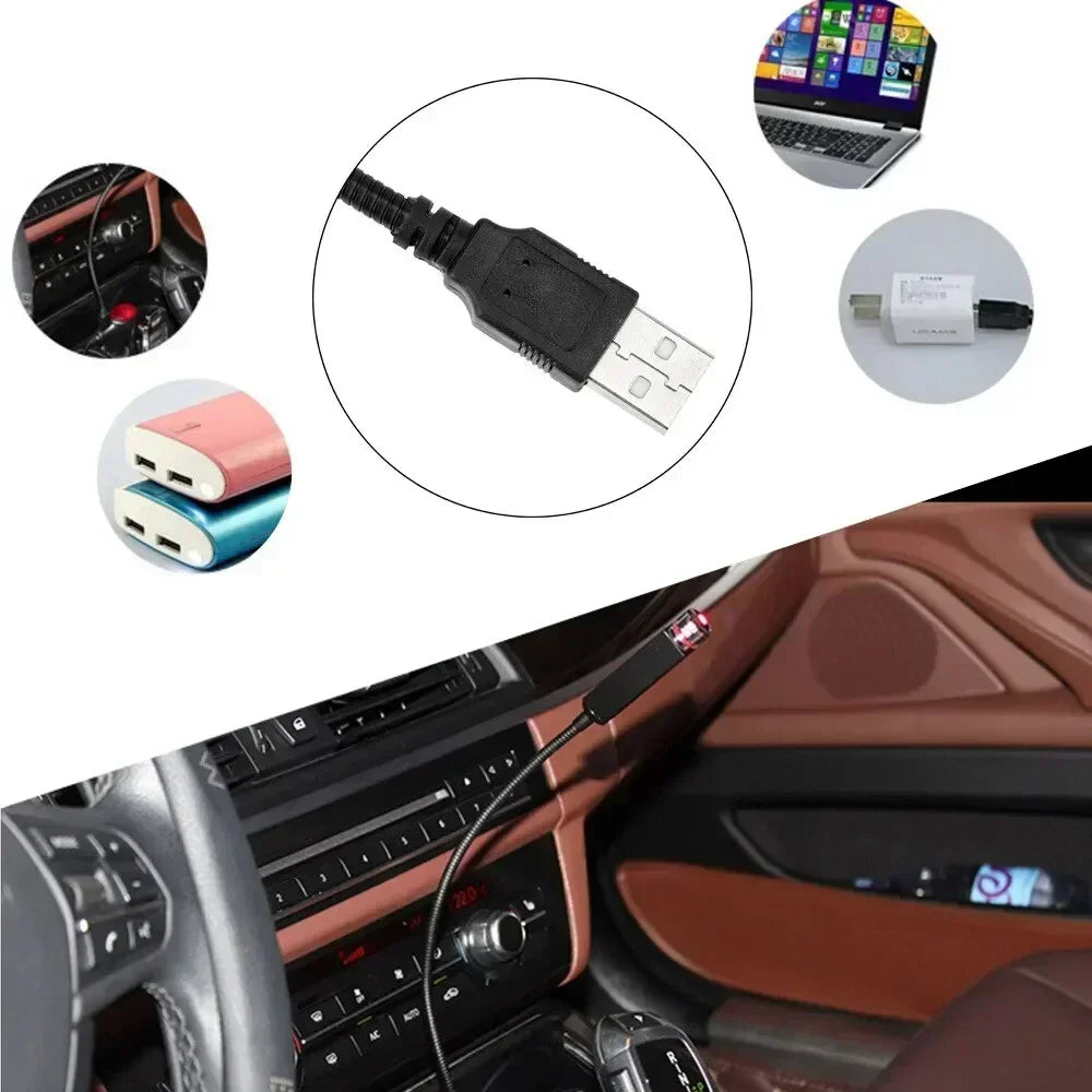 LED Starry Sky Lamp Car Laser Star Roof Light 5V USB Powered Galaxy Star Atmosphere Light Projector Lamp for Room Ceiling Decor