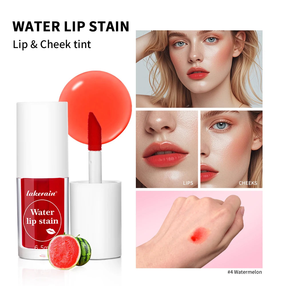 Fruity Water Lip Tint Gloss - 4 Colors Long Lasting Moisturizing Lip Stain