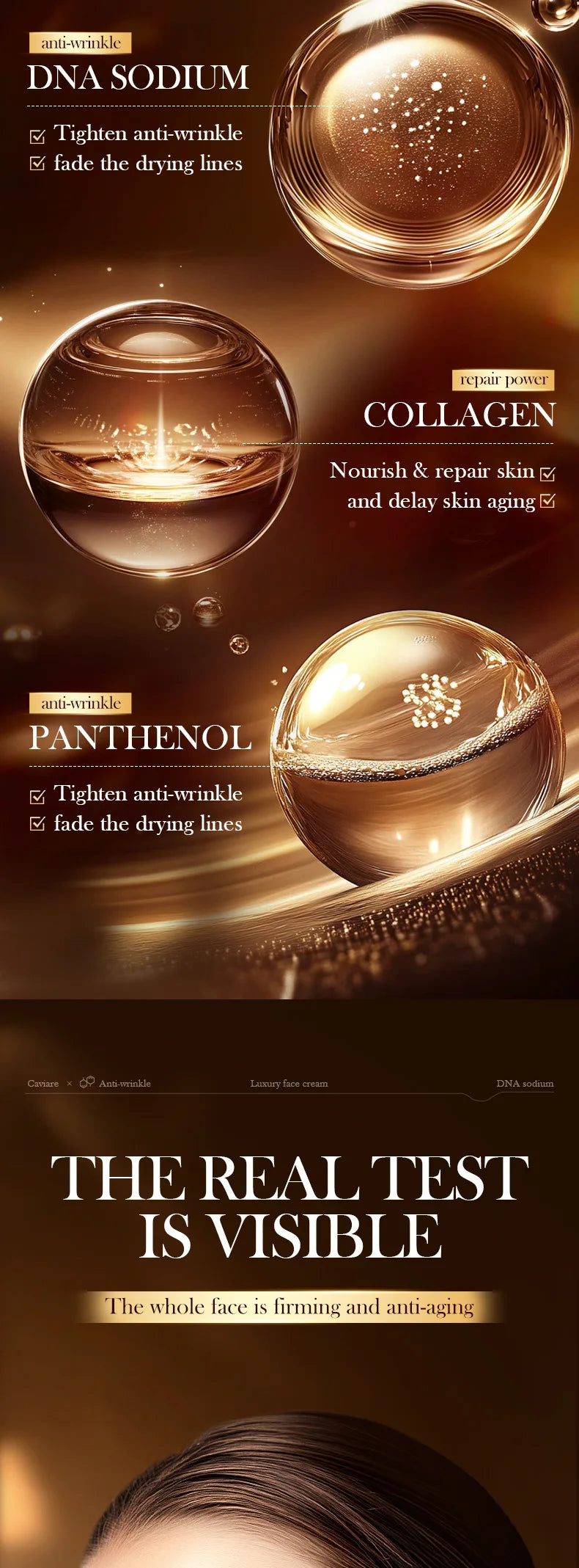 Anti-Wrinkle Face Cream with Collagen & Pearl - Firming Lift & Brightening