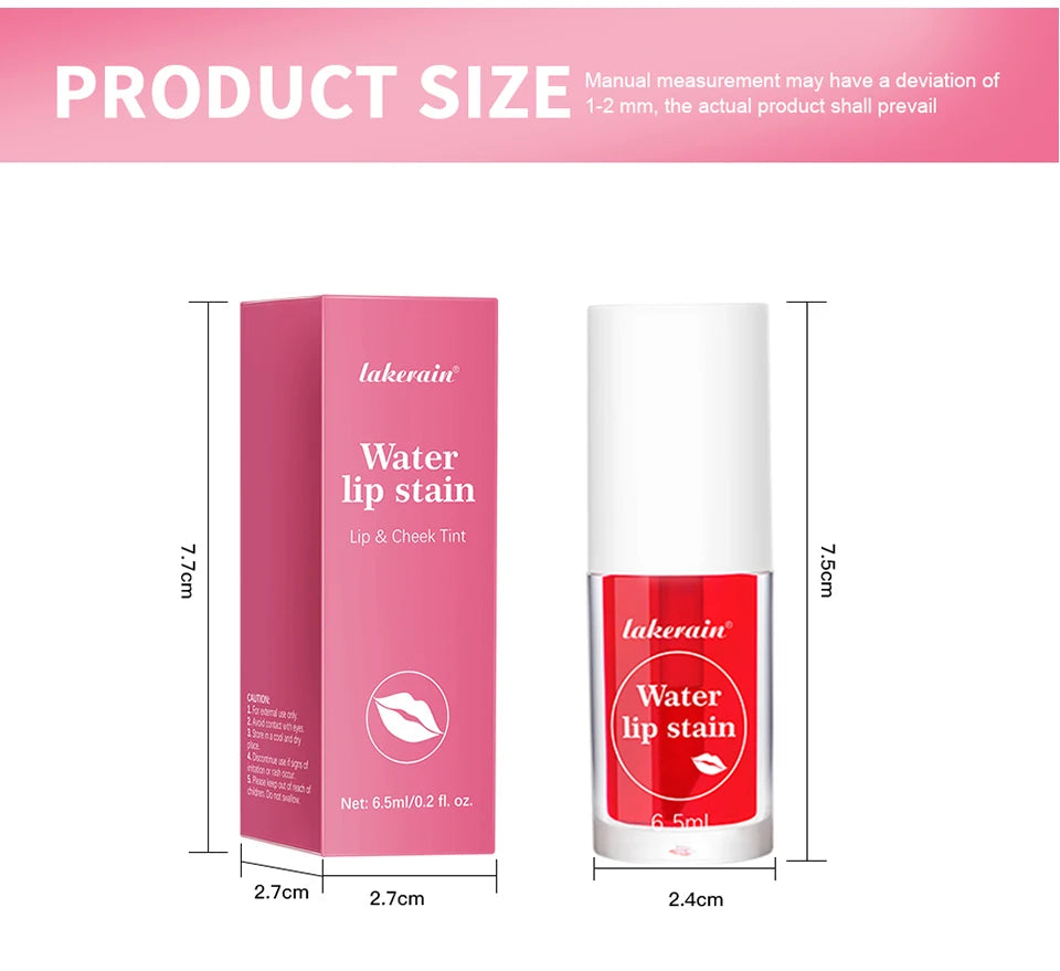 Fruity Water Lip Tint Gloss - 4 Colors Long Lasting Moisturizing Lip Stain