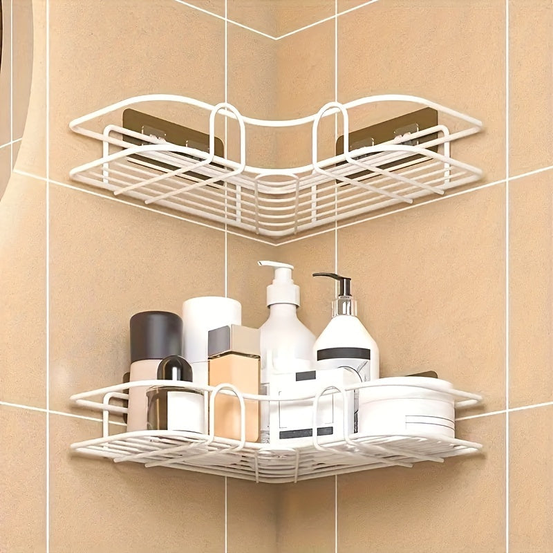 1pc Bathroom Corner Shelf, No-Drill Corner Shelf, Shelves