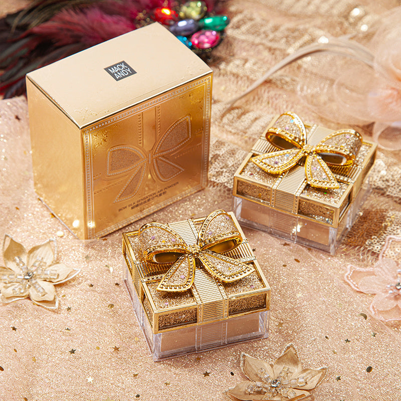 Bowknot Y Air Powder, Lightweight And Durable, Oil-Control Waterproof Face Powder, Setting Powder