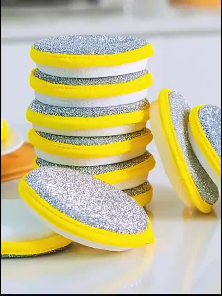 10/20/50PCS Double Side Dishwashing Sponge Dish Washing Brush Pan Pot Dish Wash Sponges Household Cleaning Reusable Kitchen Tool